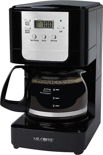 Mr. Coffee - Advanced Brew 5-Cup Coffee Maker - Black/Chrome