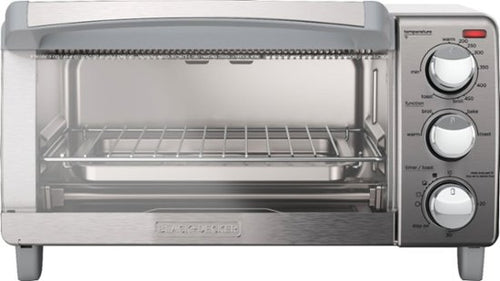 Black & Decker - 4-Slice Toaster Oven - Stainless Steel